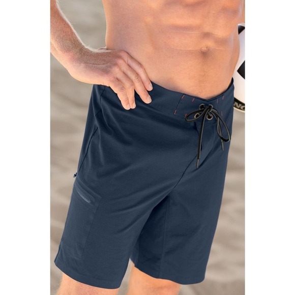 Men's QORtec Flyweight Stretch Boardshort Regular Fit Dark Blue UVF50-35x11 - Picture 7 of 7